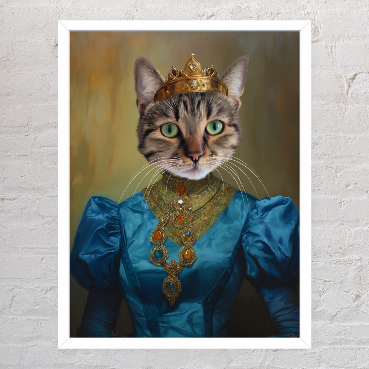 Blue Victorian Princess - Personalized Pet Portrait