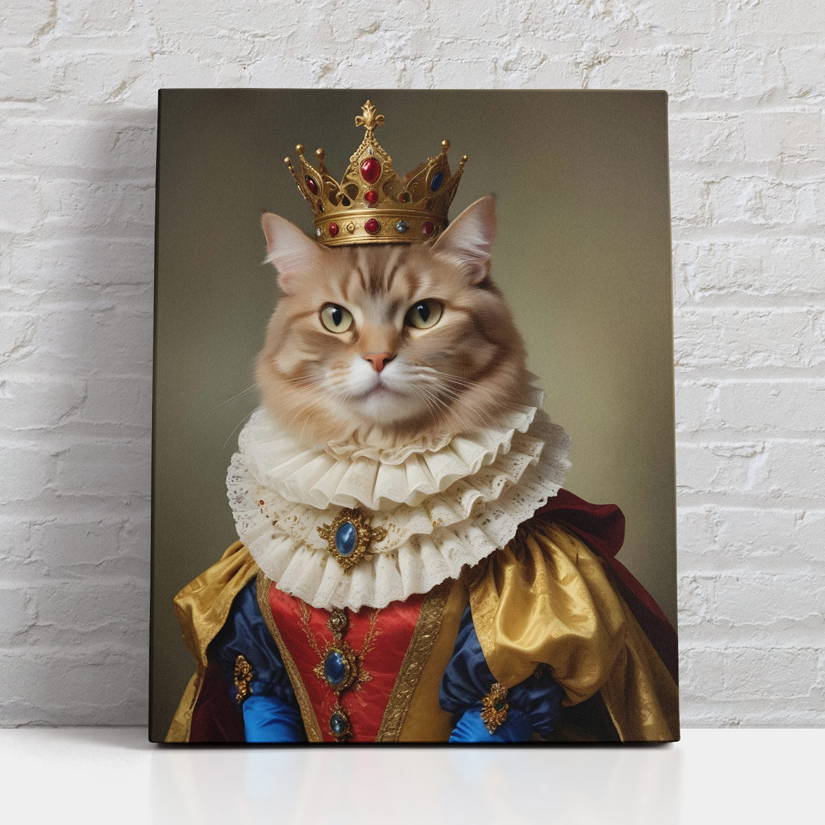 Colorful Renaissance Queen  - Personalized Pet Portrait